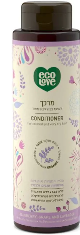 ecolove מרכך לשיער צבוע ויבש