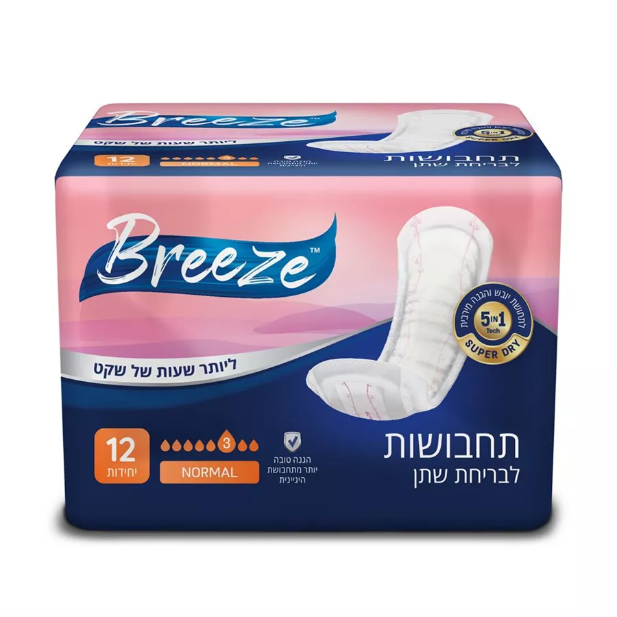 ‎BREEZE בריז תחבושות לבריחת שתן נורמל