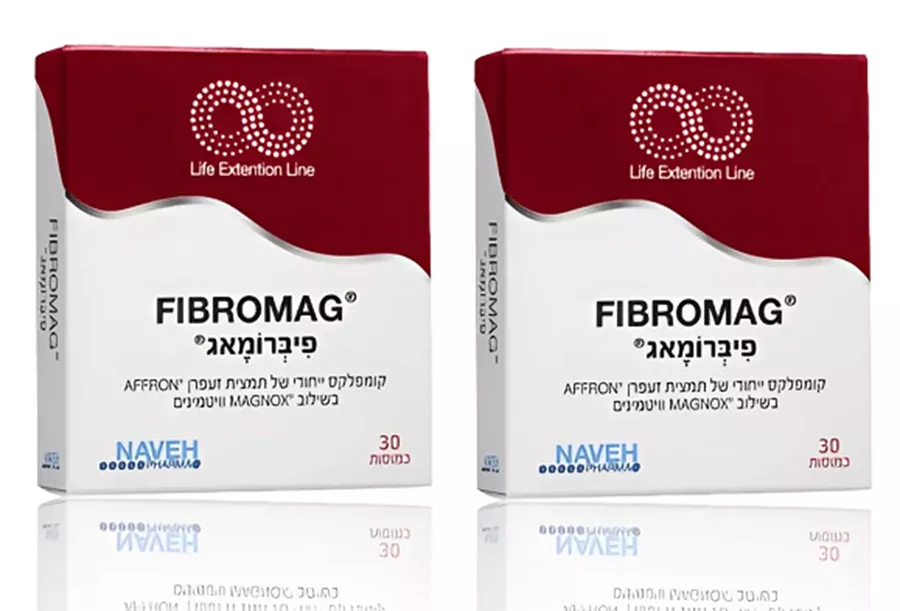 מארז זוג- ‎FIBROMAG פיברומאג נאווה קומפלקס ייחודי של תמצית זעפרן