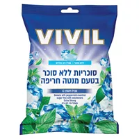 סוכריות ללא סוכר מנטה חריף אקופארם - ecopharm