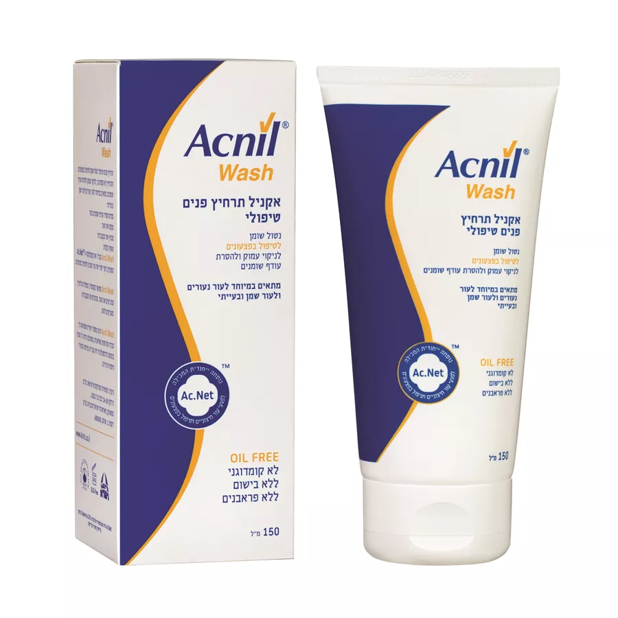 אקניל תרחיץ פנים טיפולי נטול שומן ACNIL WASH