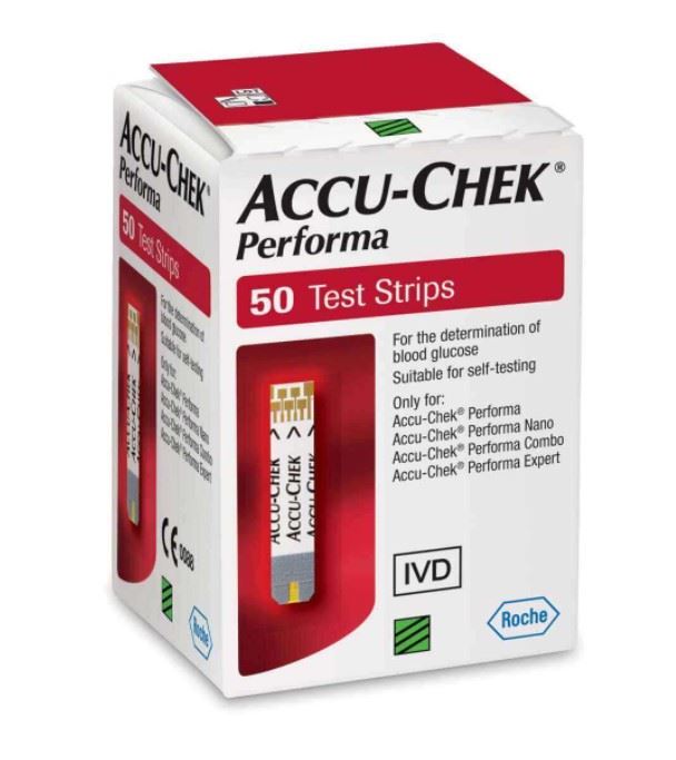 סטריפים למכשיר בדיקת סוכר ACCU-CHEK PERFORMA 50 F2