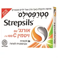 סטרפסילס תפוז עם ויטמין C 100 מ"ג-36 לכסניות אקופארם - ecopharm