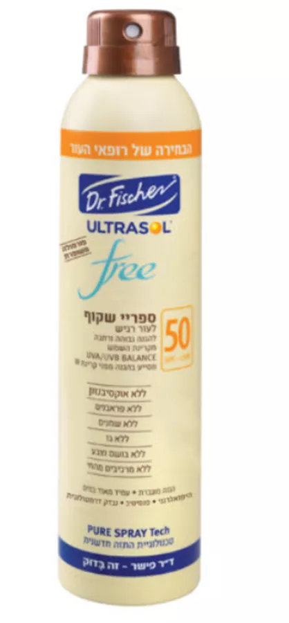 ספריי שקוף לעור רגיש 50 SPF