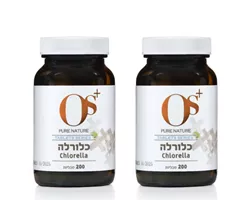 מארז זוגי OS‎+ ‎ כלורלה 200 טבליות אקופארם - ecopharm