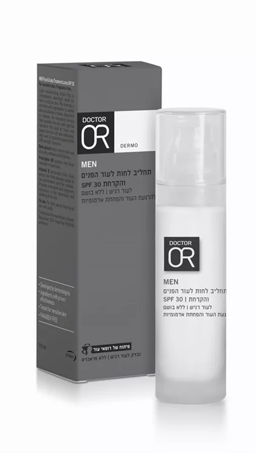 DR OR MEN תחליב לחות לעור הפנים והקרחת SPF 30