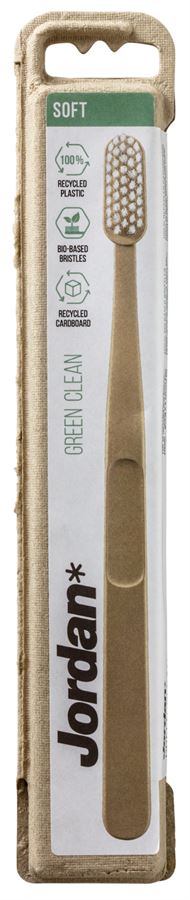 מברשת שיניים ג'ורדן Green Clean Soft צבע בז'